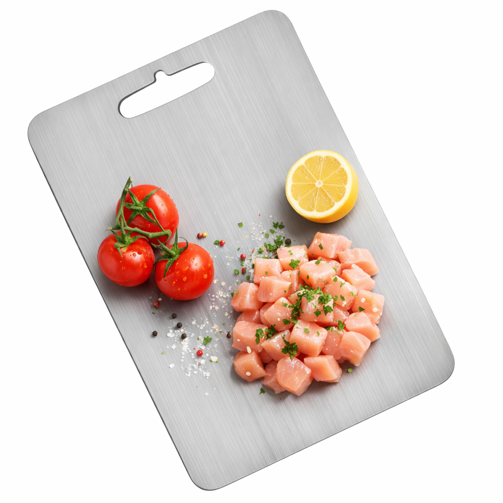 Tabla de Corte de Acero Inoxidable Premium | TitanCut™